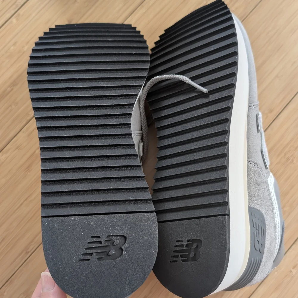 New Balance Women's Grey Suede Platform Sneakers - Picture 3 of 4